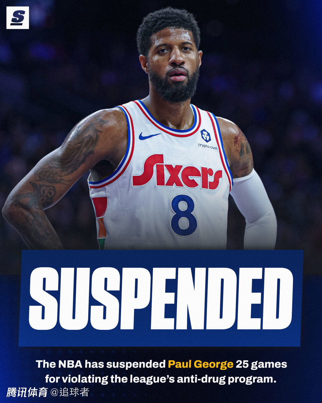 违规用药！乔治被联盟禁赛25场引热议 纳斯：他仍可以参加球队训练