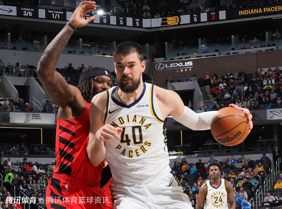 仅为步行者打了5场！队记：祖巴茨肋骨骨折 将缺席本赛季剩余比赛