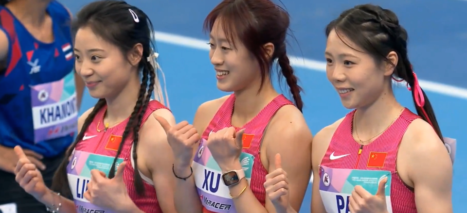 室内亚锦赛女60米决赛许佳璐惊艳成绩夺冠 刘峡君摘铜男友亲临现场助威