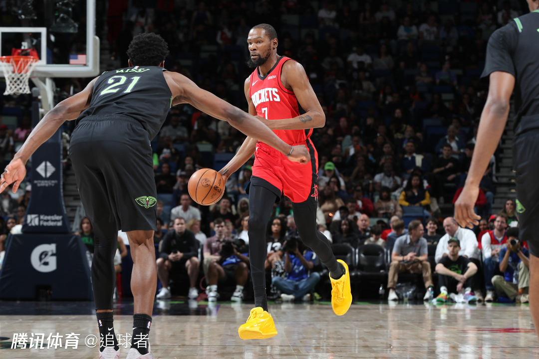 火箭五虎96分打爆鹈鹕！申京36+14+7制霸攻防 KD三节打卡