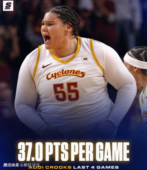 NCAA女奥尼尔：奥迪30分钟28中19狂轰41分 近4战场均37分