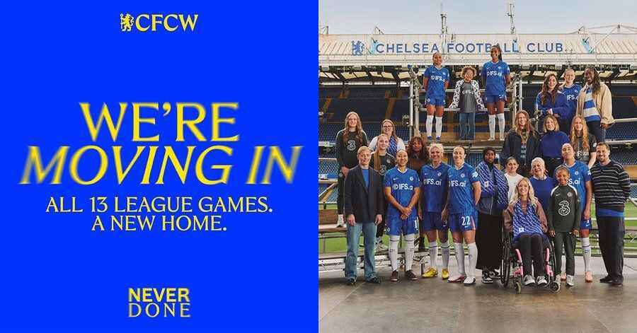 开启全新时代！切尔西女足下赛季起主场比赛将移师斯坦福桥