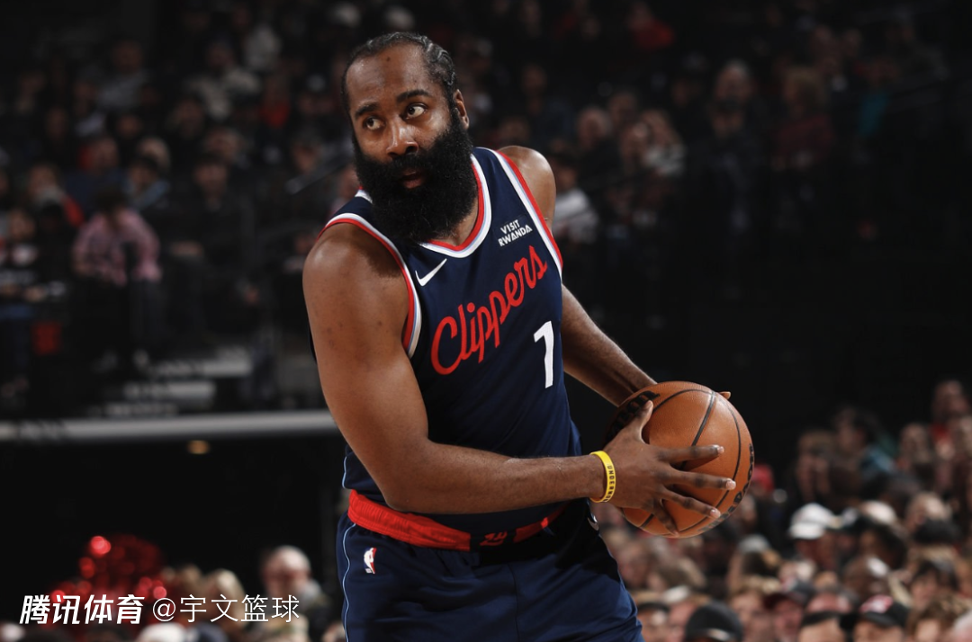 哈登34+6逆转开拓者！献激情3+1携手大洛爆发 率快船豪取3连胜北伐