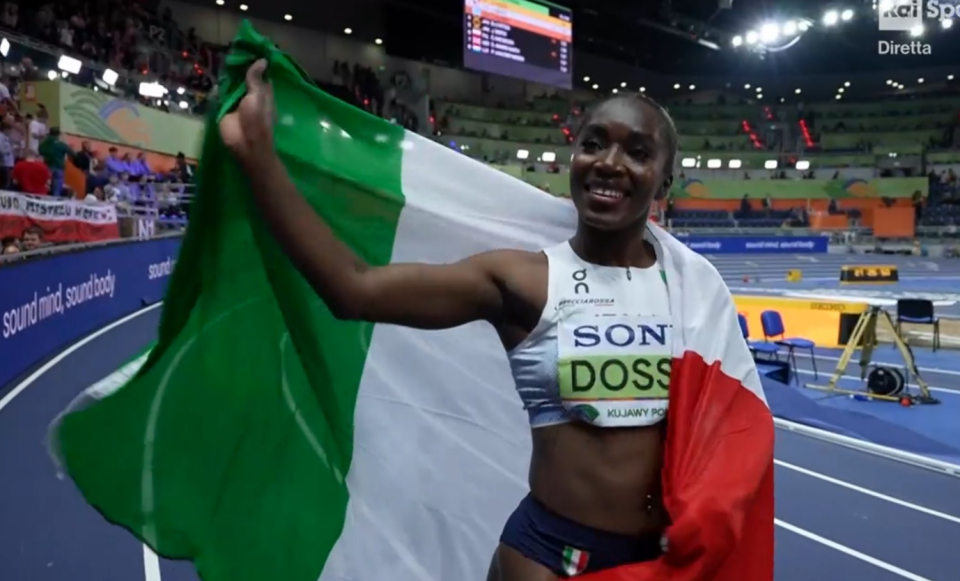 田径室内赛女子60米前5名皆黑人 意大利选手多索7秒00夺冠