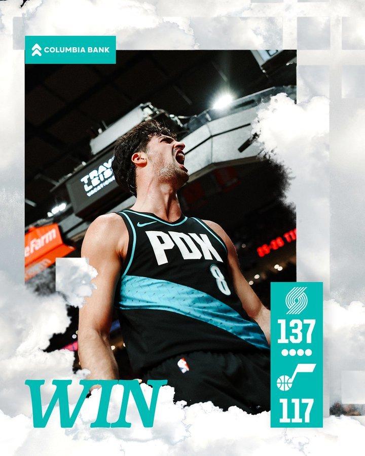 三连胜！阿夫迪亚33+8+9开拓者20分大胜 杨瀚森4分克林根12+17