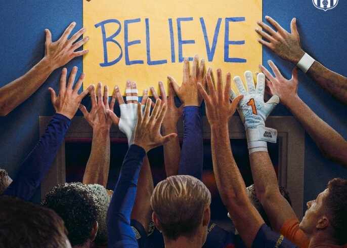 鼓励球队完成逆转！巴塞罗那发布客战马竞海报：相信