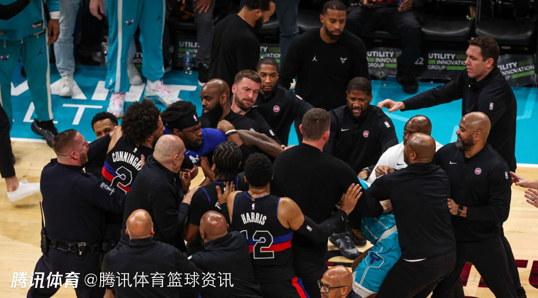 NBA公布黄蜂活塞冲突处罚结果：斯图尔特被禁赛7场 布里奇斯迪亚巴特各4场