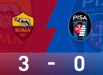 意甲战报：马伦上演帽子戏法，罗马3-0比萨