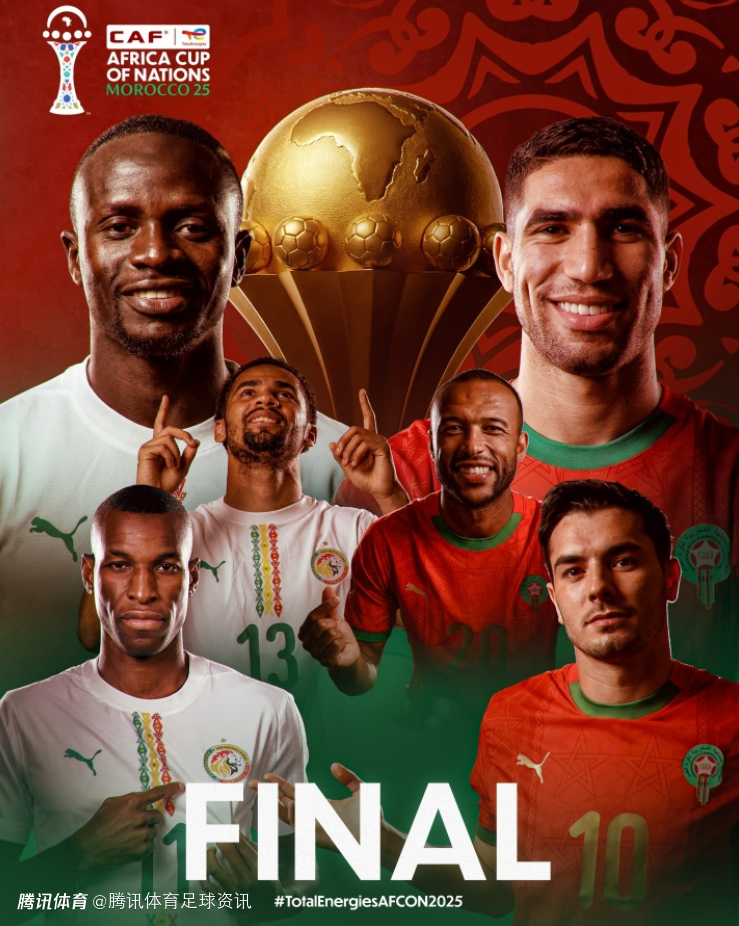 巅峰对决！非洲杯决赛：塞内加尔vs摩洛哥 1月19日凌晨3点争冠