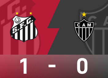 巴西甲战报：莫伊塞斯破门制胜，桑托斯1-0战胜米内罗竞技