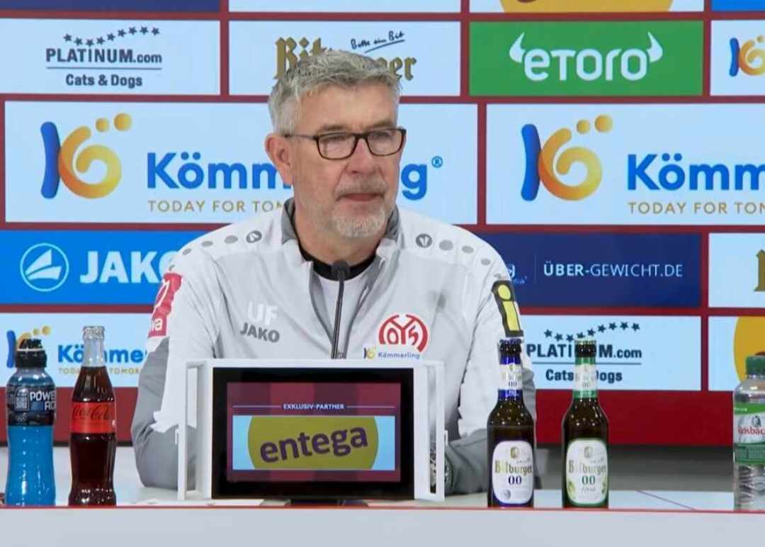 美因茨主帅：想赢拜仁必须细节做到完美，若松懈绝无拿分可能