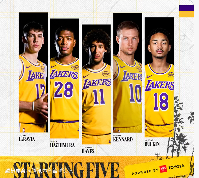 首发又换了！湖人战马刺迎本季第22套首发阵容 詹姆斯东契奇里夫斯均缺阵