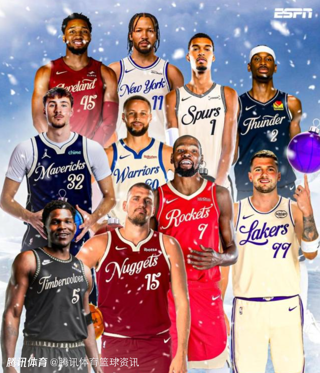 终于回来了！耐克将在2026-27赛季重启NBA圣诞球衣