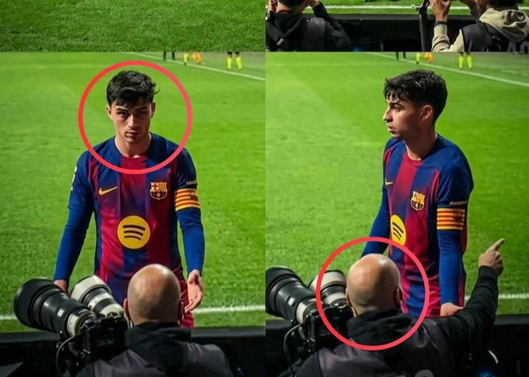 把摄影师光头当足球？佩德里对马竞比赛中闹乌龙引爆笑点