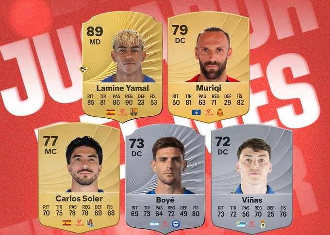 西甲4月最佳球员候选：亚马尔、索莱尔、穆里奇入围