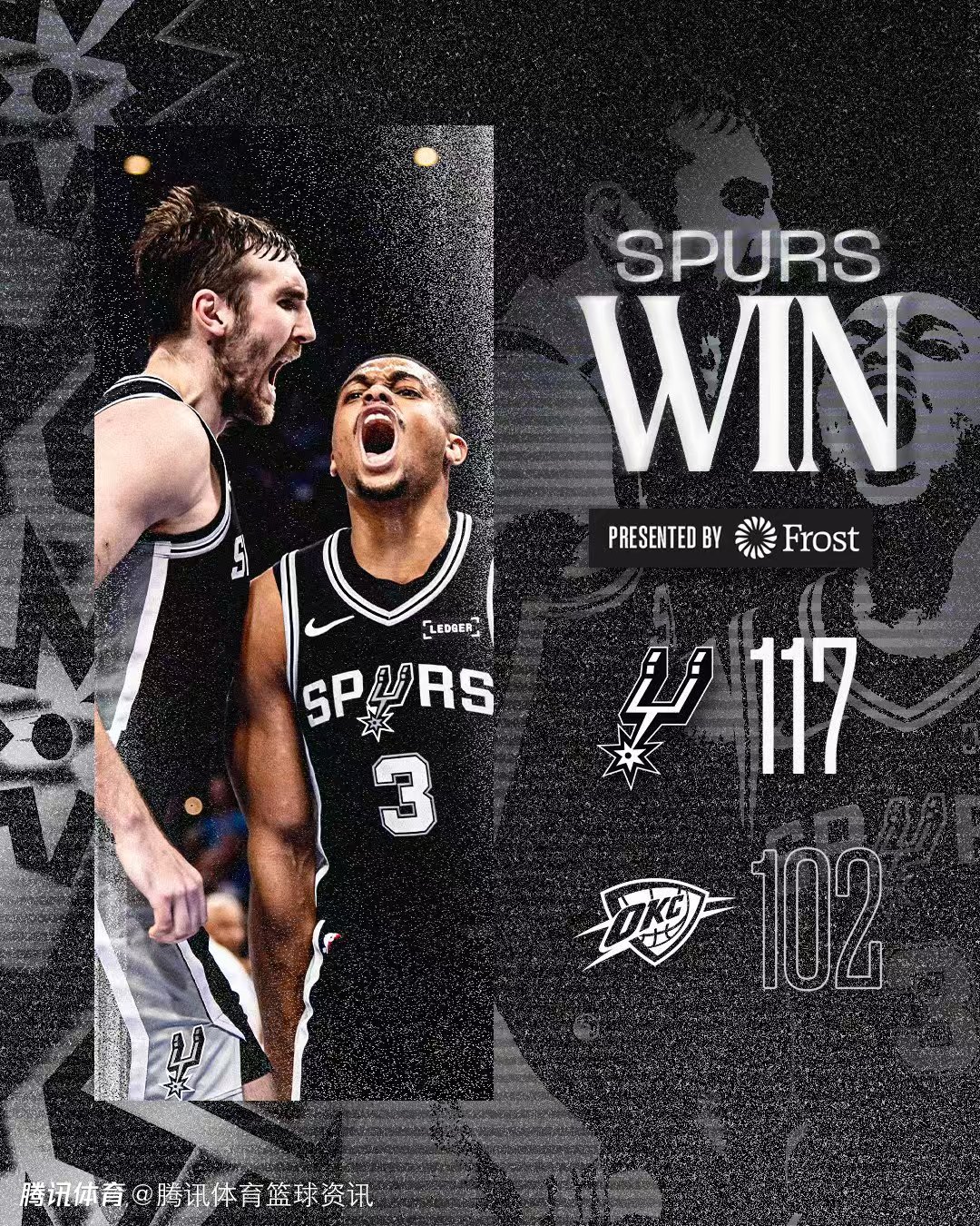 里程碑！凯尔登-约翰逊马刺生涯400场得分超GDP两巨头 跻身队史前5