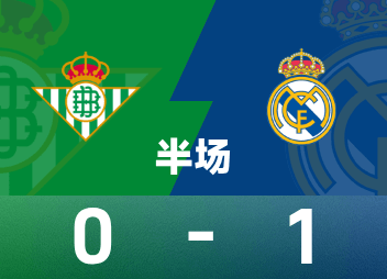 西甲半场：维尼修斯破门，卢宁献神扑，皇马暂1-0贝蒂斯
