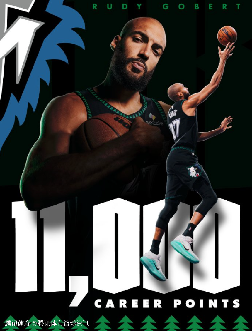 惨遭里程悲！戈贝尔生涯总得分突破11000分 森林狼惜败鹈鹕