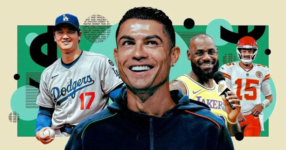 连续3年收入超2亿美元，C罗霸榜运动员收入榜