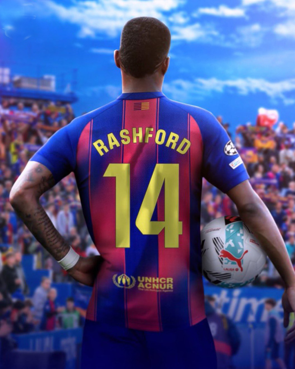 曼联警告巴萨拉什福德绝不降价，最差回归穿14号！为一人标价3000万