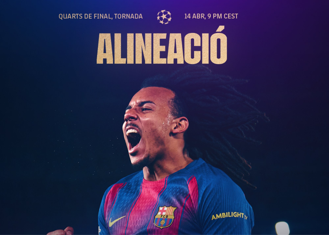 马竞vs巴萨首发：小蜘蛛、亚马尔领衔，费兰出战，莱万替补