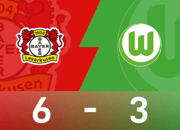 德甲战报：格里马尔多双响，马扎建功，药厂6-3狼堡