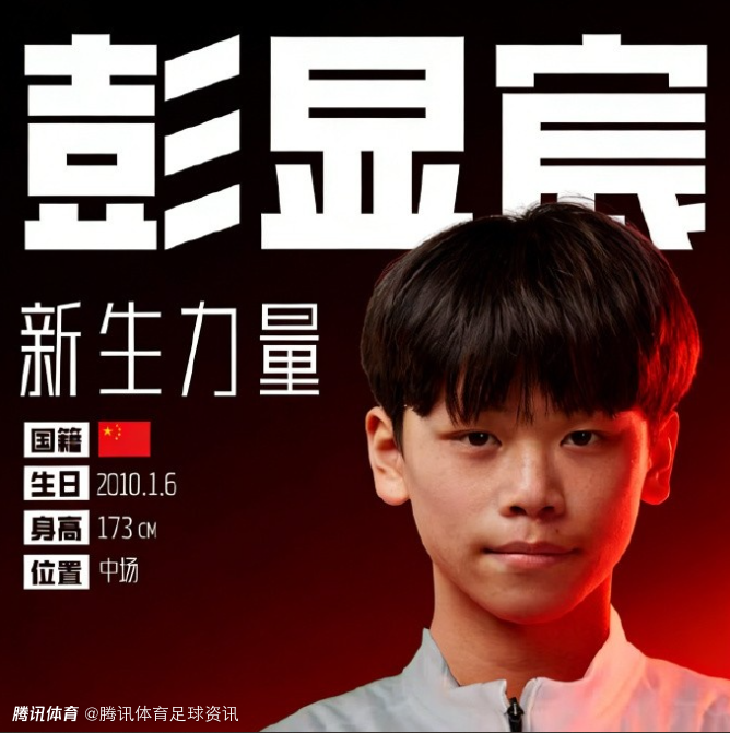 新生力量！官方：2010年中场球员彭显宸加盟重庆铜梁龙