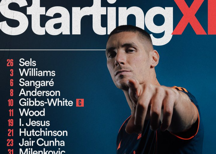 桑德兰vs森林首发：扎卡、怀特领衔，布罗比、热苏斯先发