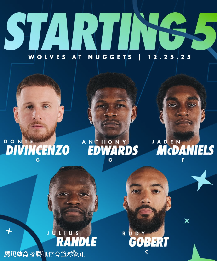 掘金vs森林狼首发名单：麦丹替换康利进入首发 小哈达威顶替约翰逊