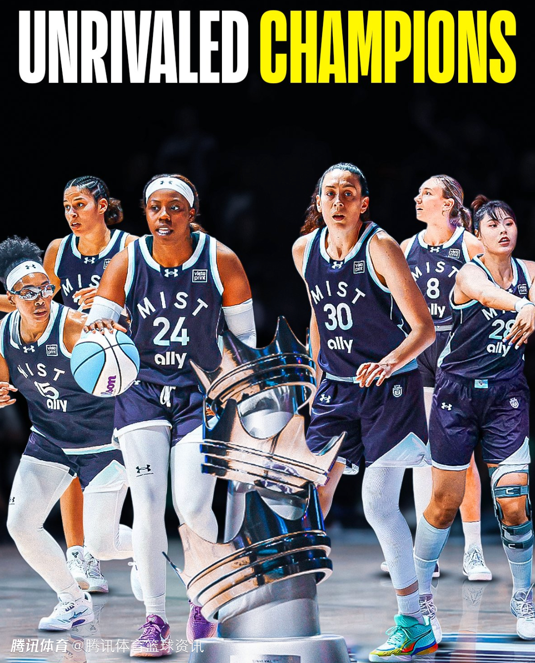 小宝夺冠了！李月汝所在迷雾队夺得UNRIVALED冠军 全队可获60万奖金