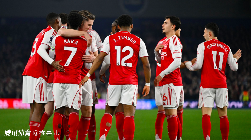 各项赛事10场不败！英超：阿森纳1-0布莱顿甩开曼城7分 萨卡一剑封喉