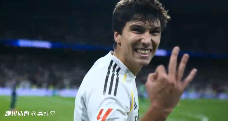 贡萨洛戴帽！脚后跟破门致敬C罗，20年第一人，皇马球迷膜拜