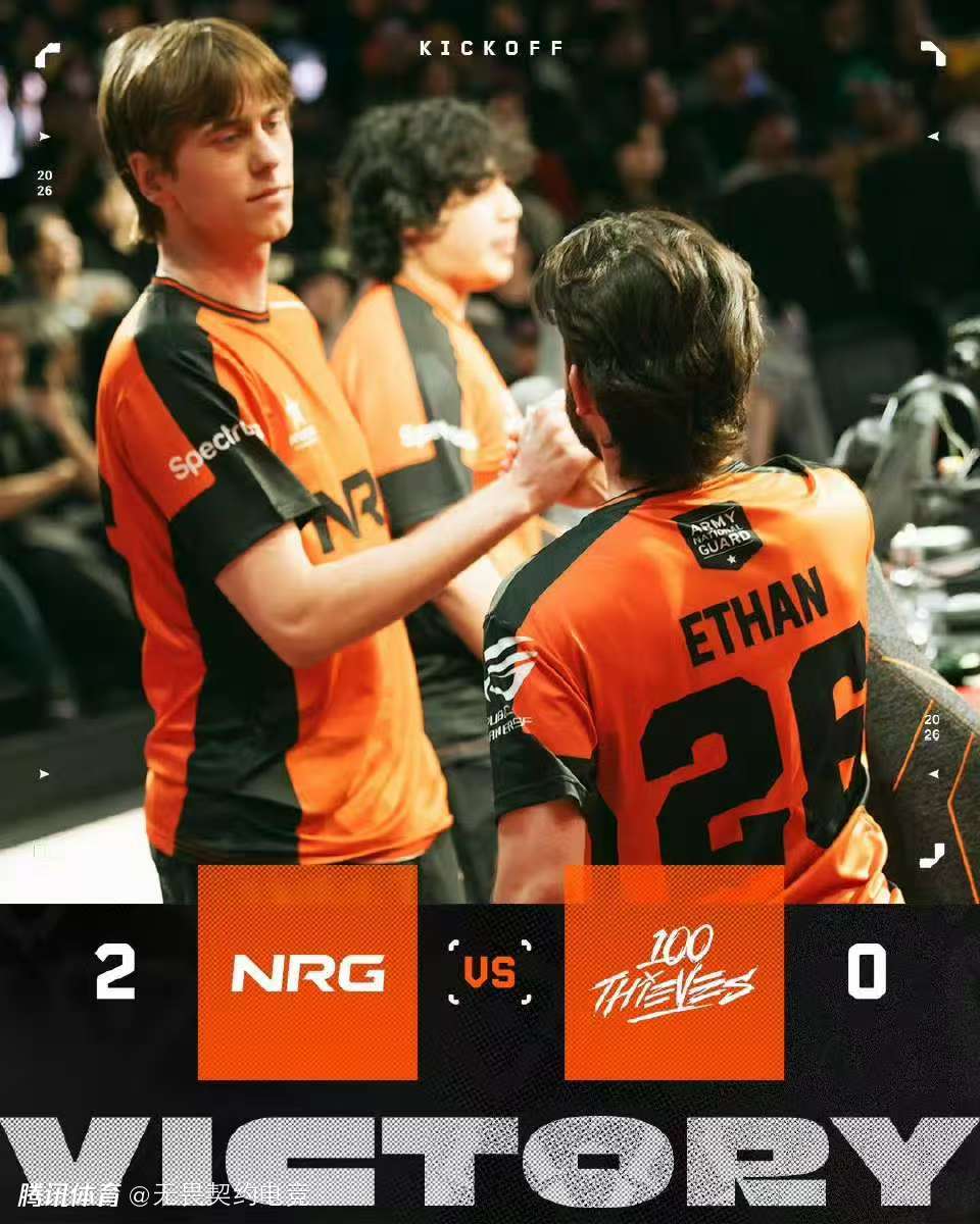 VCT 美洲启点赛DAY10赛果：NRG 2-0 100T，G2 2-0 C9