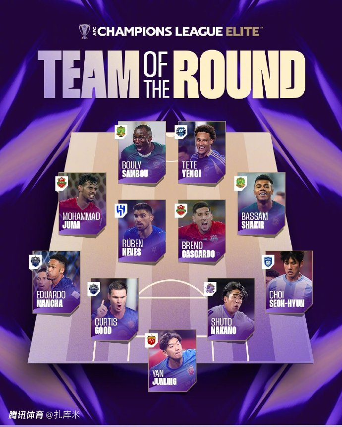 亚精英赛末轮最佳阵容：颜骏凌单场10次扑救，成唯一入选中超球员