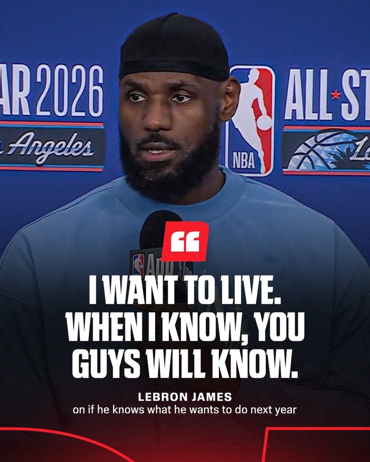 詹姆斯表示仍不确定是否会出战第24个赛季：等到我做出决定时 你们自然会知道