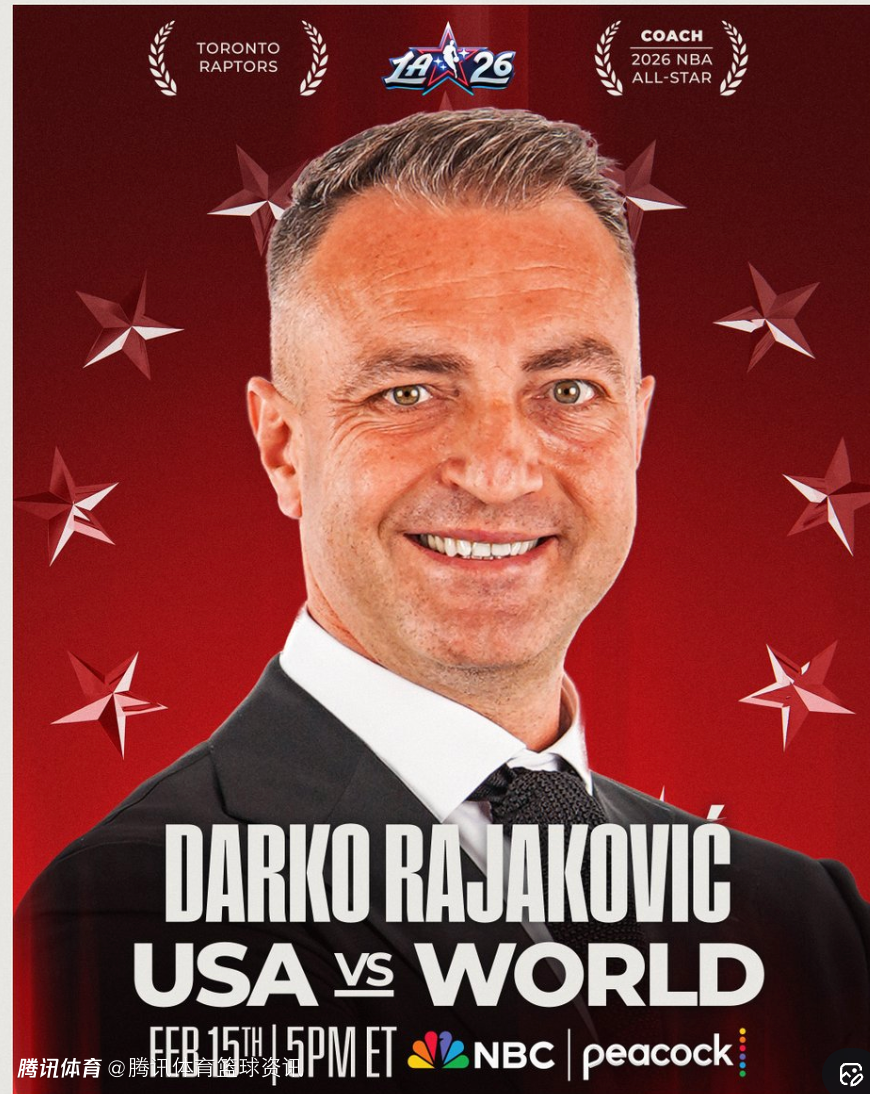 实至名归！NBA官方：猛龙主帅拉贾科维奇被任命为全明星世界队主帅