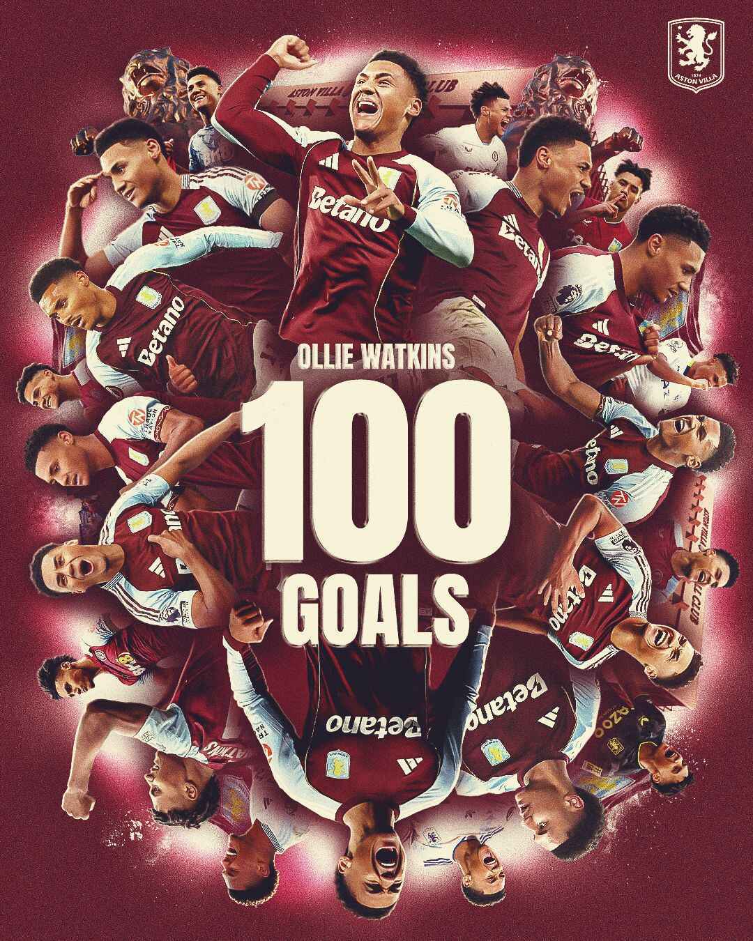 里程碑！沃特金斯对阵博洛尼亚打入维拉生涯第100球