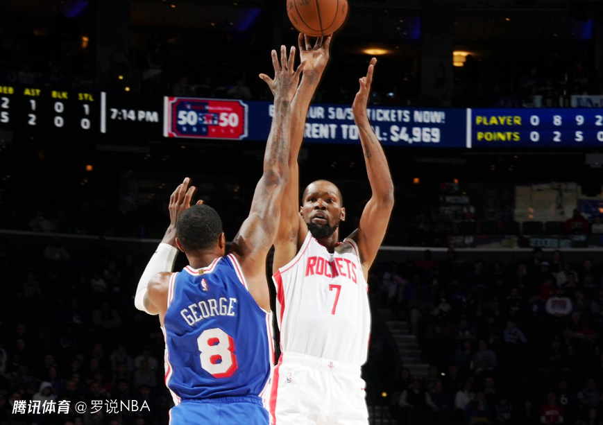 无惧关键漏判！76人双星轰68分加时胜火箭 杜兰特36分8失误