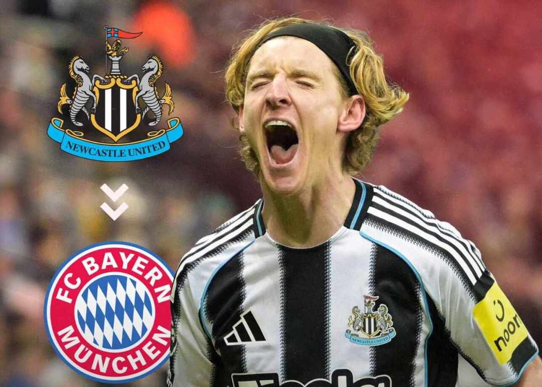 德天空：拜仁认真考虑引进纽卡前锋戈登，双方已进行实质接触