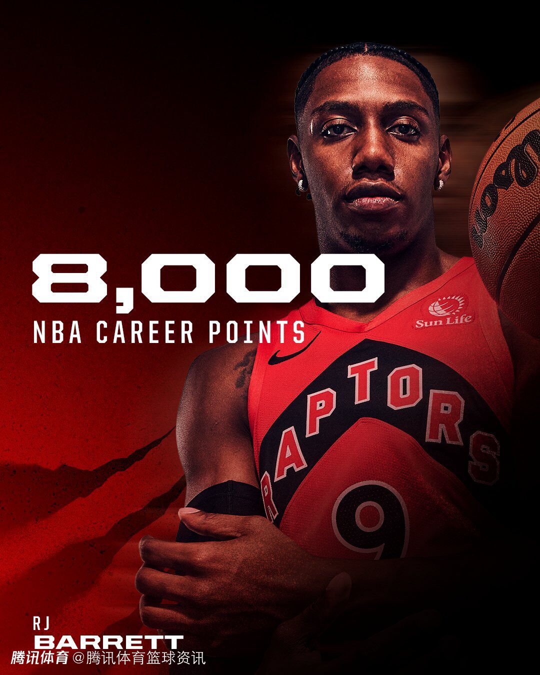 里程碑！巴雷特生涯总分破8000：历史第8位达成此成就加拿大籍球员
