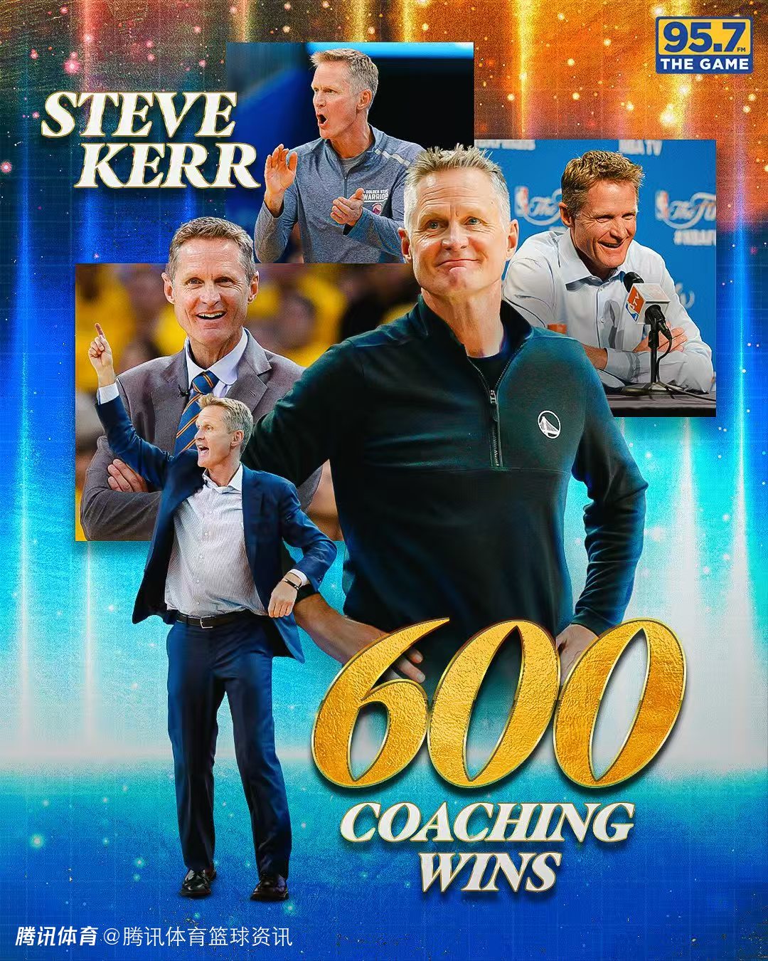 勇士终结5连败！科尔迎常规赛600胜里程碑 波神30分创勇士生涯新高