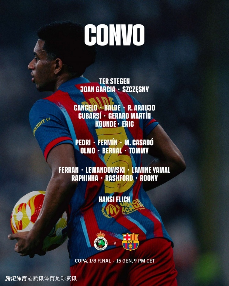巴萨国王杯大名单：坎塞洛、拉什福德在列 佩德里、莱万领衔出战