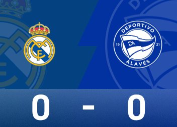 西甲半场：姆巴佩远射破门，皇马暂1-0阿拉维斯