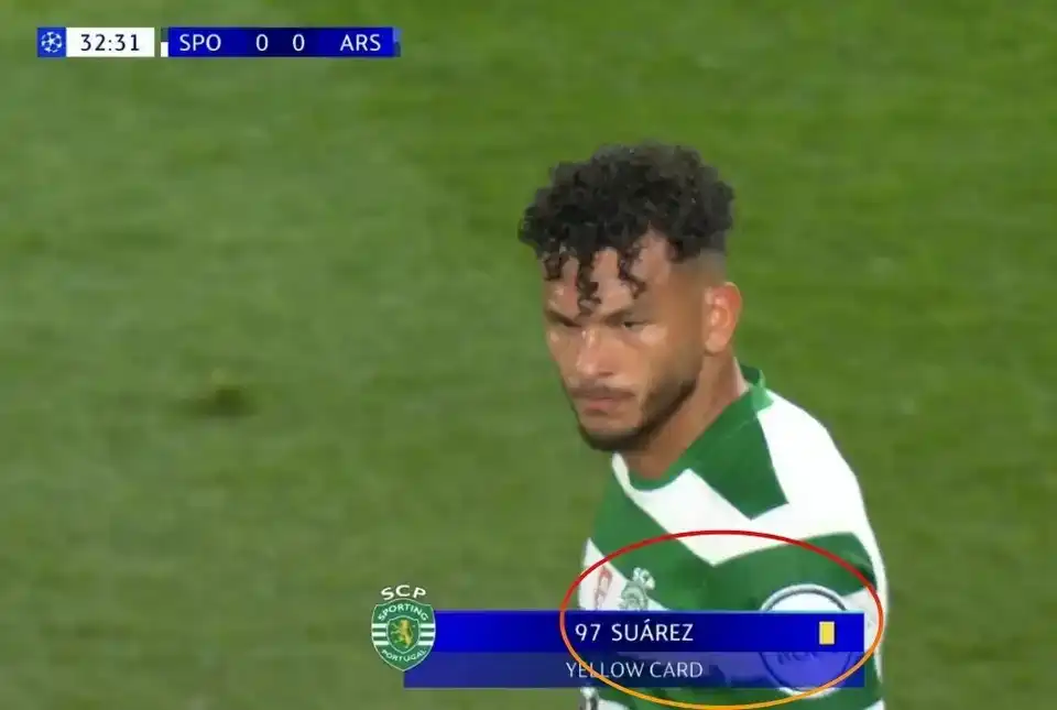 欧足联官方信号出错致葡体射手“染黄”，阿森纳球迷空欢喜