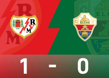 西甲战报：恩特卡制胜，比加斯染红，巴列卡诺1-0埃尔切