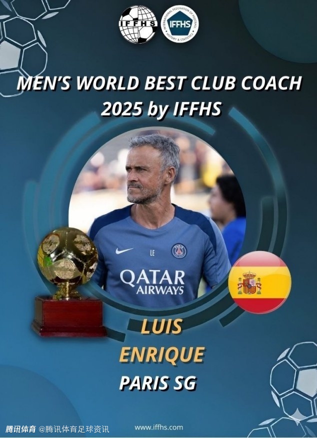 IFFHS年度最佳俱乐部主帅：巴黎恩里克当选 马雷斯卡第二弗里克第三