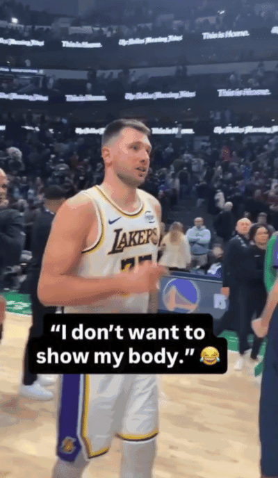 卢卡害羞了？东契奇赛后约定与马绍尔更衣室换球衣：不想当众展示身材