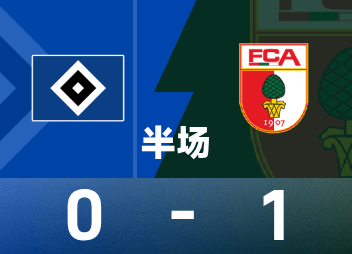 德甲半场：查维斯破门，汉堡0-1奥格斯堡