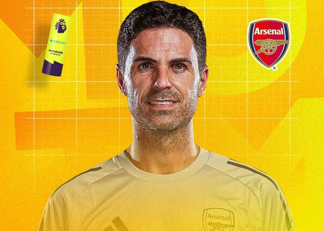 本赛季首次当选！官方：阿尔特塔当选英超3月最佳主教练