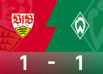 德甲战报：斯塔格破门，德米洛维奇扳平，斯图加特1-1云达不莱梅